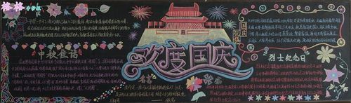 怎么画国庆节黑板报 国庆节黑板报图片素材