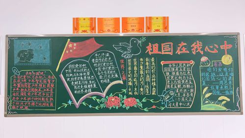 共和国七十年知多少黑板报 黑板报图片素材