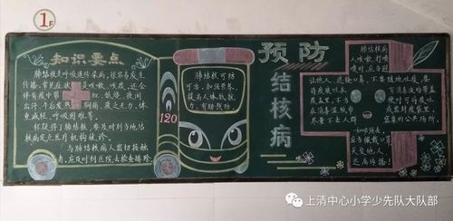 地方结核病黑板报 黑板报图片素材