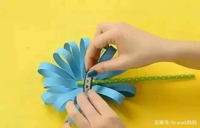 重阳节简单手工菊花贺卡 手工菊花贺卡