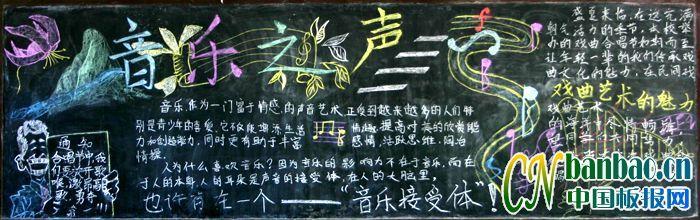 营中之声黑板报 黑板报图片素材
