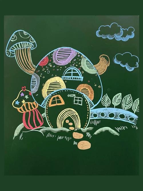 卡通简笔画图片黑板报 简笔画黑板报图片大全