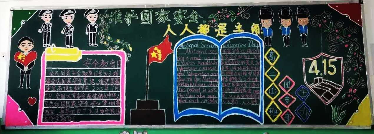 小学国家安全教育黑板报 安全教育黑板报图片大全