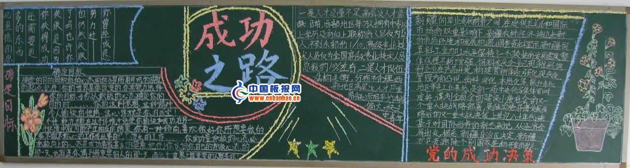 走向成功彼岸主题黑板报 主题黑板报图片大全
