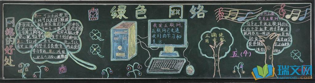 电脑信息技术黑板报 黑板报图片素材