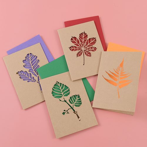 高中生教师节树叶贺卡 教师节树叶贺卡