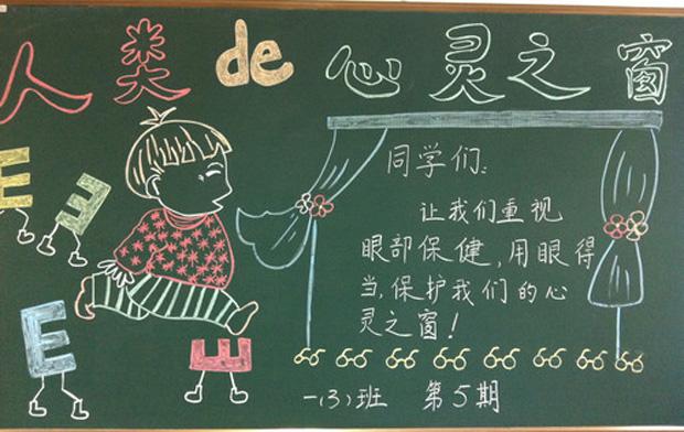 童眼看顺德怎样画黑板报 画黑板报图片素材