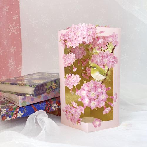 怎么制作立体樱花贺卡 立体樱花贺卡