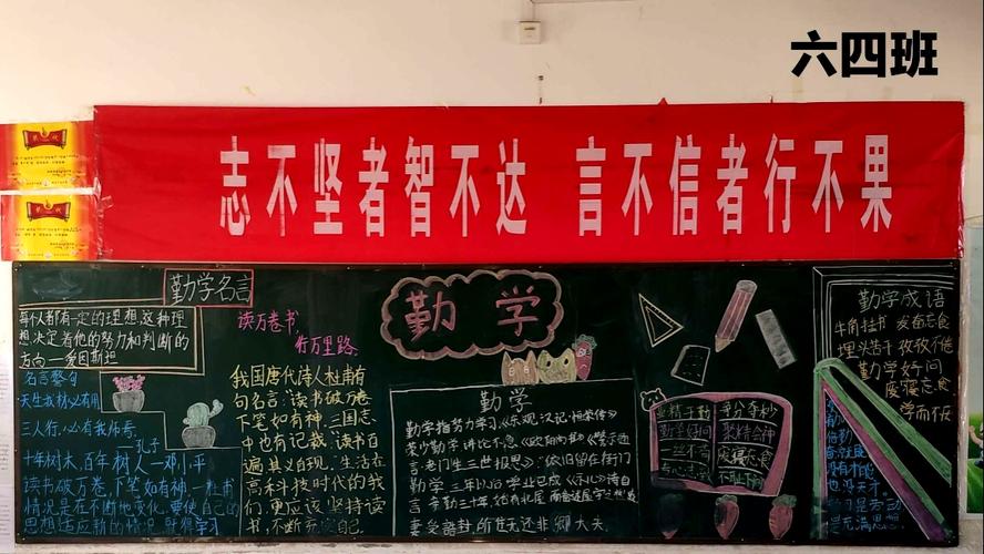 高中勤学主题黑板报 高中黑板报图片素材