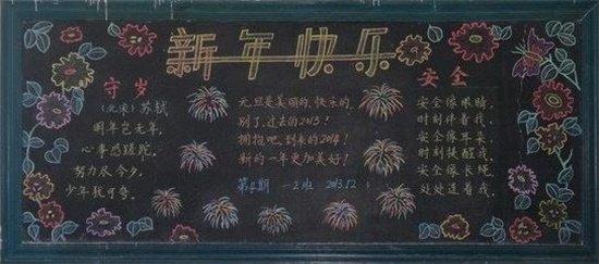 小学一年级元旦节黑板报 小学一年级黑板报图片素材