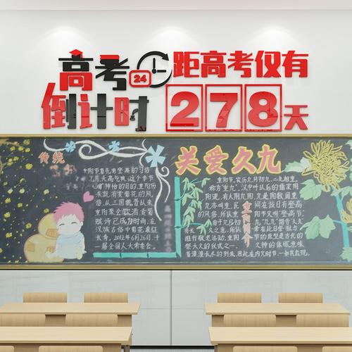 高考倒计时100天黑板报 高考黑板报图片素材