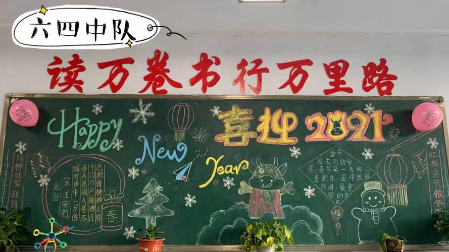 2018元旦迎新黑板报 元旦黑板报图片素材