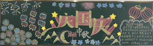 国庆气球黑板报 国庆黑板报图片素材