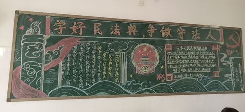 尊法与守法黑板报 黑板报图片大全