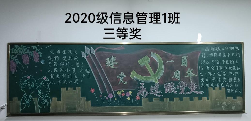 庆祝党的生日主题黑板报 党的黑板报图片素材