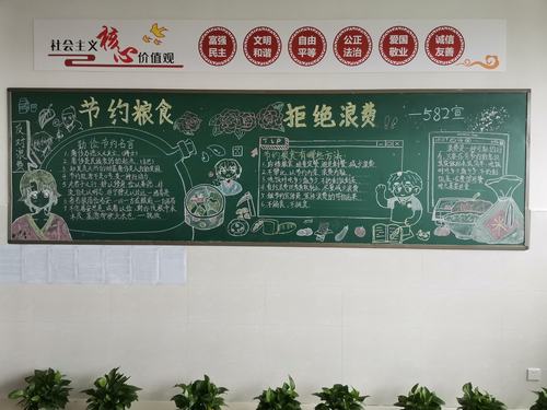 节约粮食不挑食黑板报 黑板报图片素材