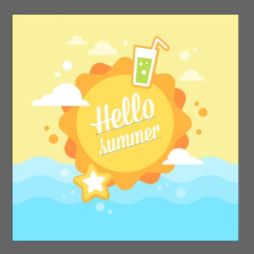 summer单词贺卡 isux贺卡