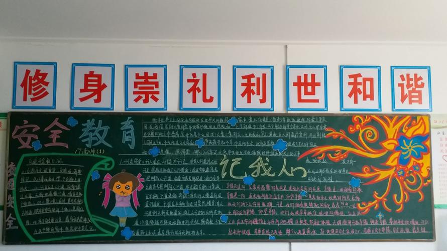 四个意识的黑板报 黑板报图片素材