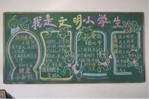 小学生简单易画的黑板报 小学生黑板报图片大全
