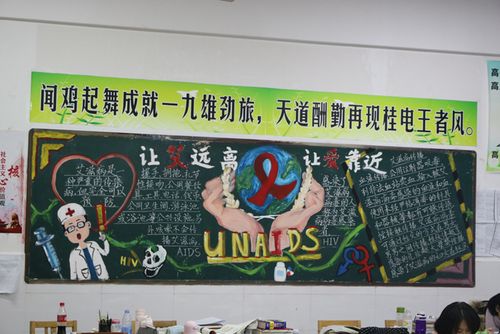 禁毒防艾知识宣传黑板报 禁毒黑板报图片素材