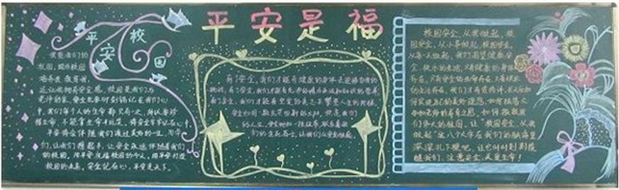 平安社会黑板报 黑板报图片素材