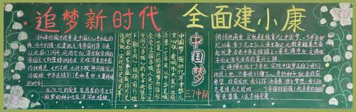 全面建成小康社会黑板报 黑板报图片素材