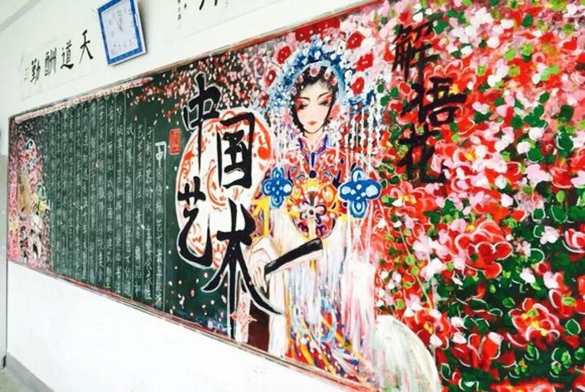 漫人物的黑板报 黑板报图片大全