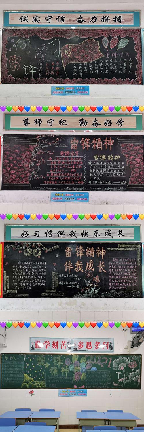 二年级学雷锋畅想未来黑板报 二年级黑板报图片大全