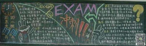 关于小学生考试加油的黑板报 小学生黑板报图片大全