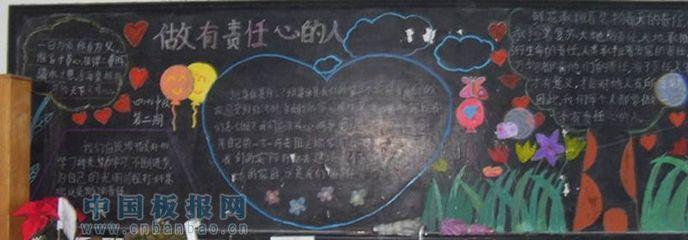 小学生责任教育黑板报 小学生黑板报图片素材
