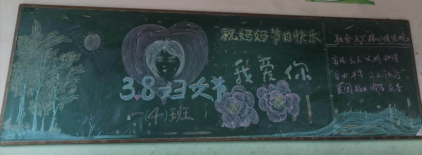 幼儿园小班三八节黑板报 幼儿园黑板报图片大全