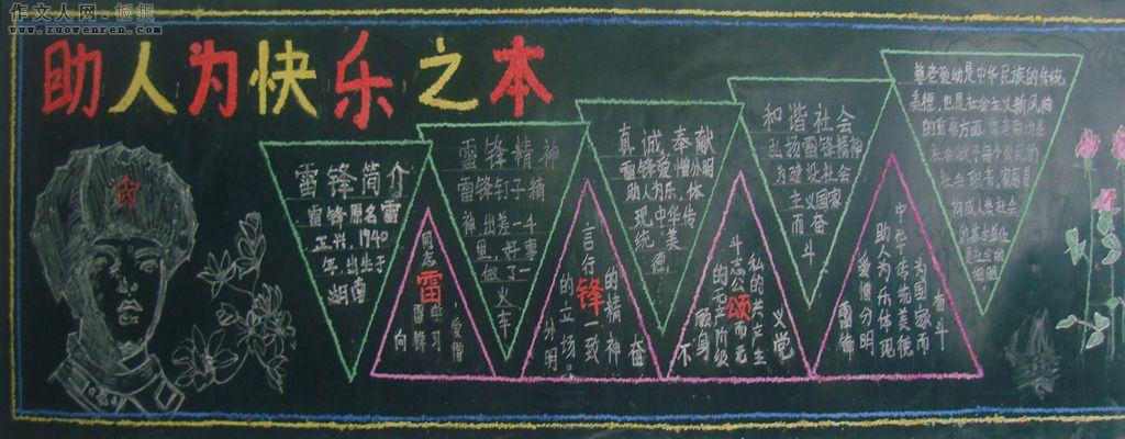 小学助人为乐黑板报 小学黑板报图片素材