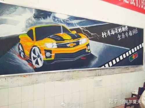 汽车相关黑板报 黑板报图片大全