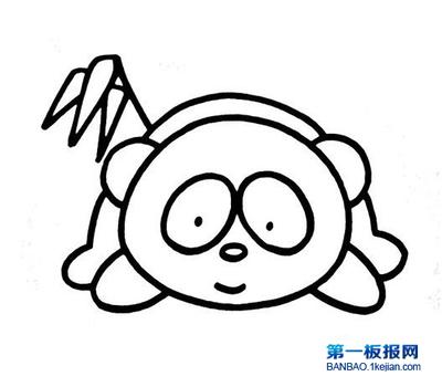 熊猫简笔画黑板报 简笔画黑板报图片大全