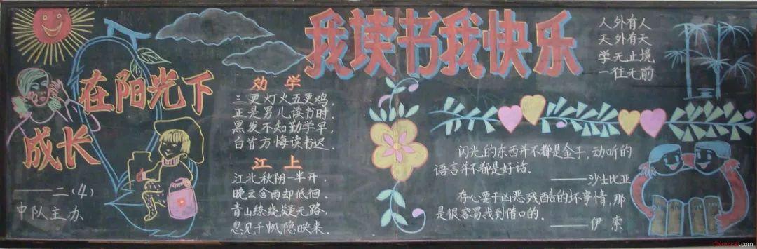 寒假读一本好书黑板报 黑板报图片素材