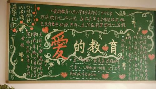 爱的教育黑板报 爱学习黑板报图片大全