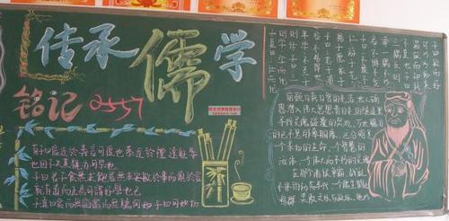 孔子诞辰日黑板报 黑板报图片大全