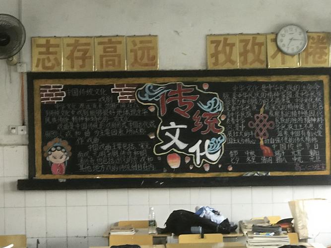善文化黑板报 黑板报图片素材