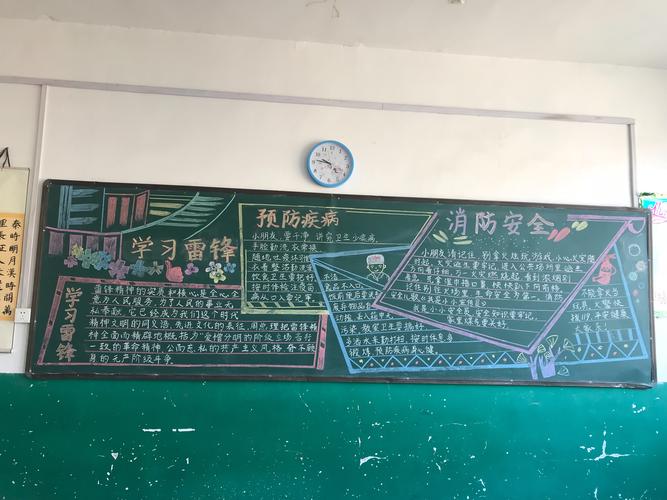 学雷锋扬德孝争做新时代楷模黑板报 新时代黑板报图片素材