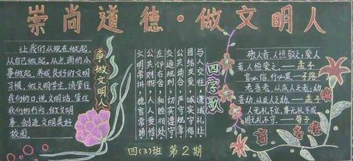 关于道德品质的黑板报 关于黑板报图片大全