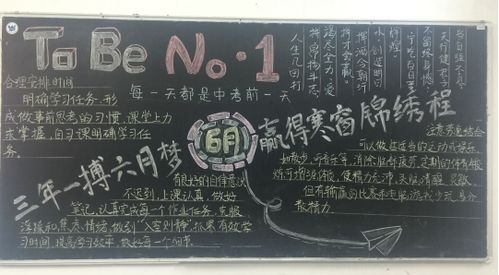 中考简约黑板报 中考黑板报图片大全