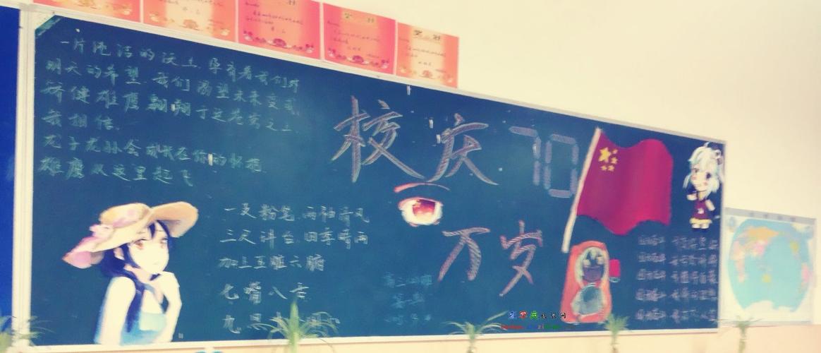 大竹中学百年校庆黑板报 校庆黑板报图片素材