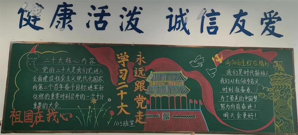 党务公开栏可用黑板报 黑板报图片大全