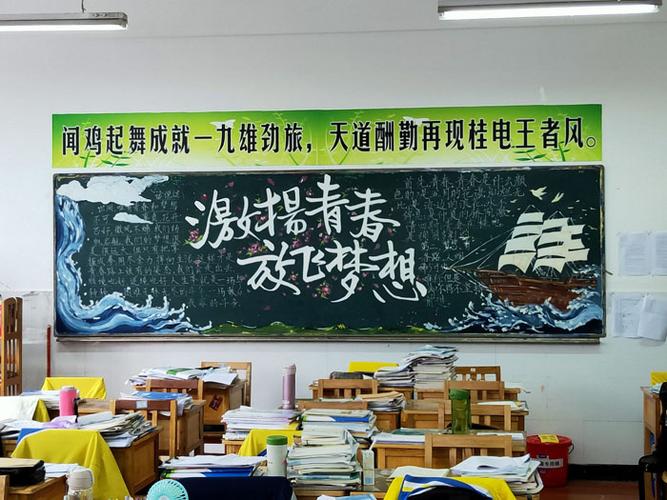 初三青春黑板报 初三黑板报图片素材
