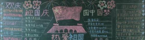 炎龙小学国庆节的黑板报 国庆节黑板报图片大全
