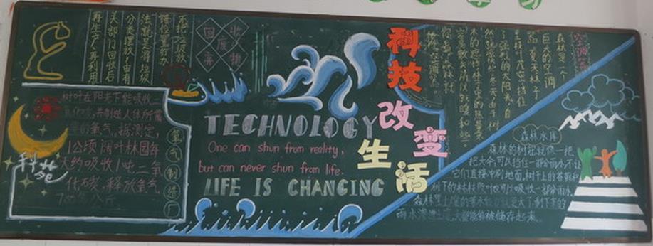 科技改变劳动的黑板报 科技黑板报图片大全