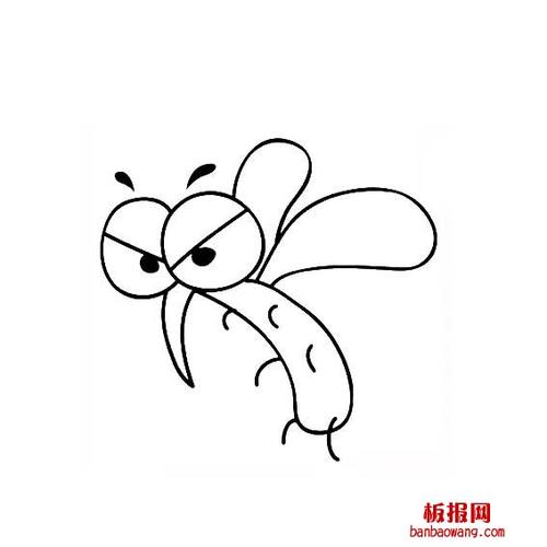 蚊子简笔画黑板报 简笔画黑板报图片大全