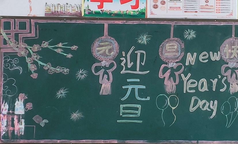 2015元旦黑板报 元旦黑板报图片素材