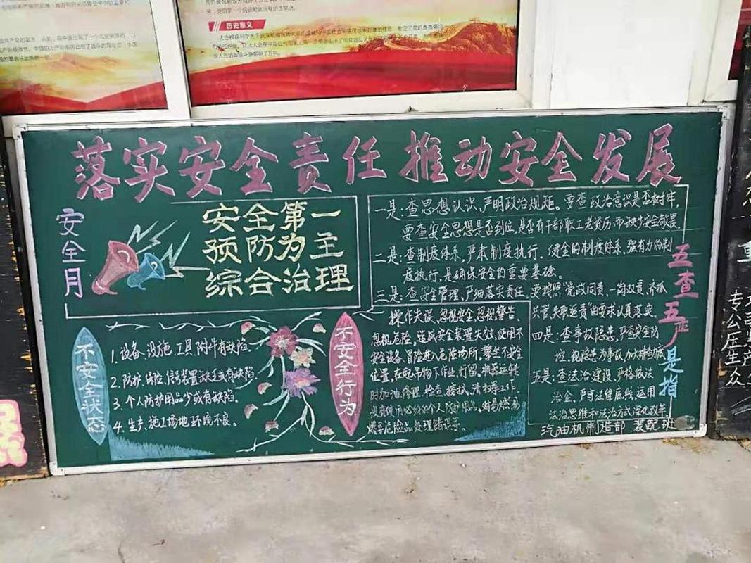 水利工程安全生产宣传黑板报 安全的黑板报图片大全