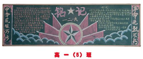 纪念革命英雄黑板报 黑板报图片素材